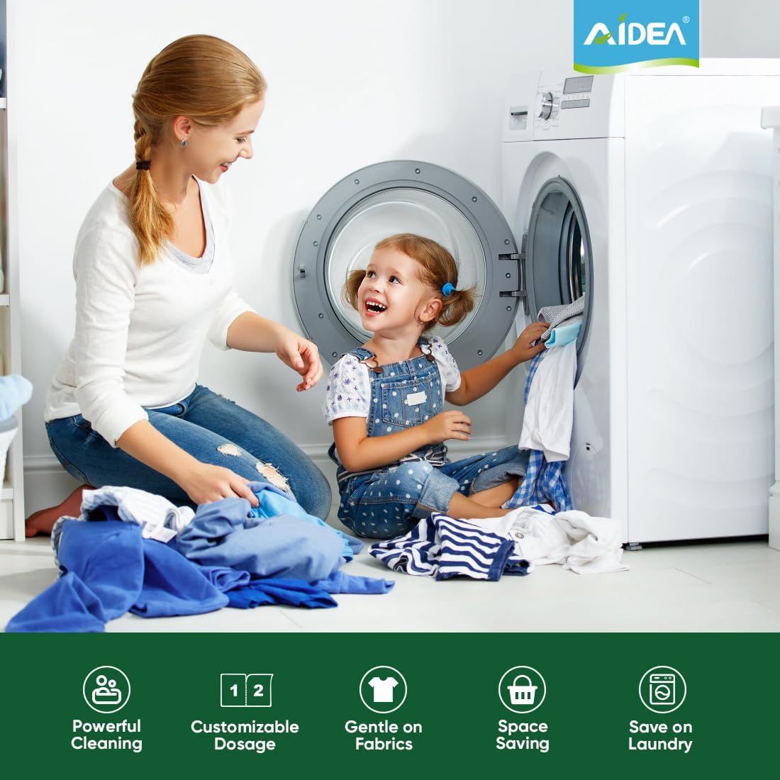 AIDEA Laundry Detergent Sheets, Laundry Sheets Detergent, Washer Sheets Detergent, No Plastic Jug, Laundry Soap Sheets For Travel, Home Washing, Fresh Scent-(160 Loads) 80 Sheets - Image 5